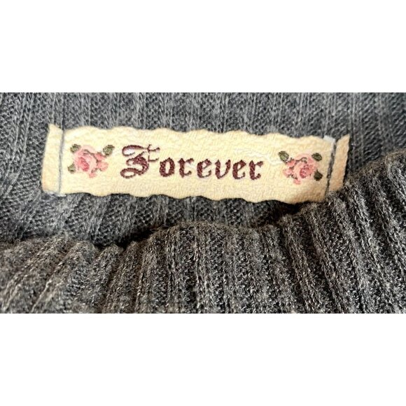 Forever Brand Grey Poncho Sweater Size Medium - Picture 3 of 4